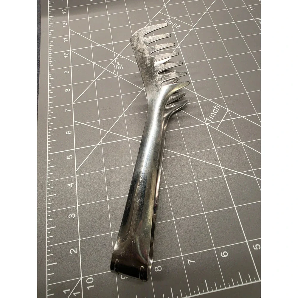 Ideale Vintage Stainless Steel Pasta Tongs Claw Spaghetti Server 8 Inch